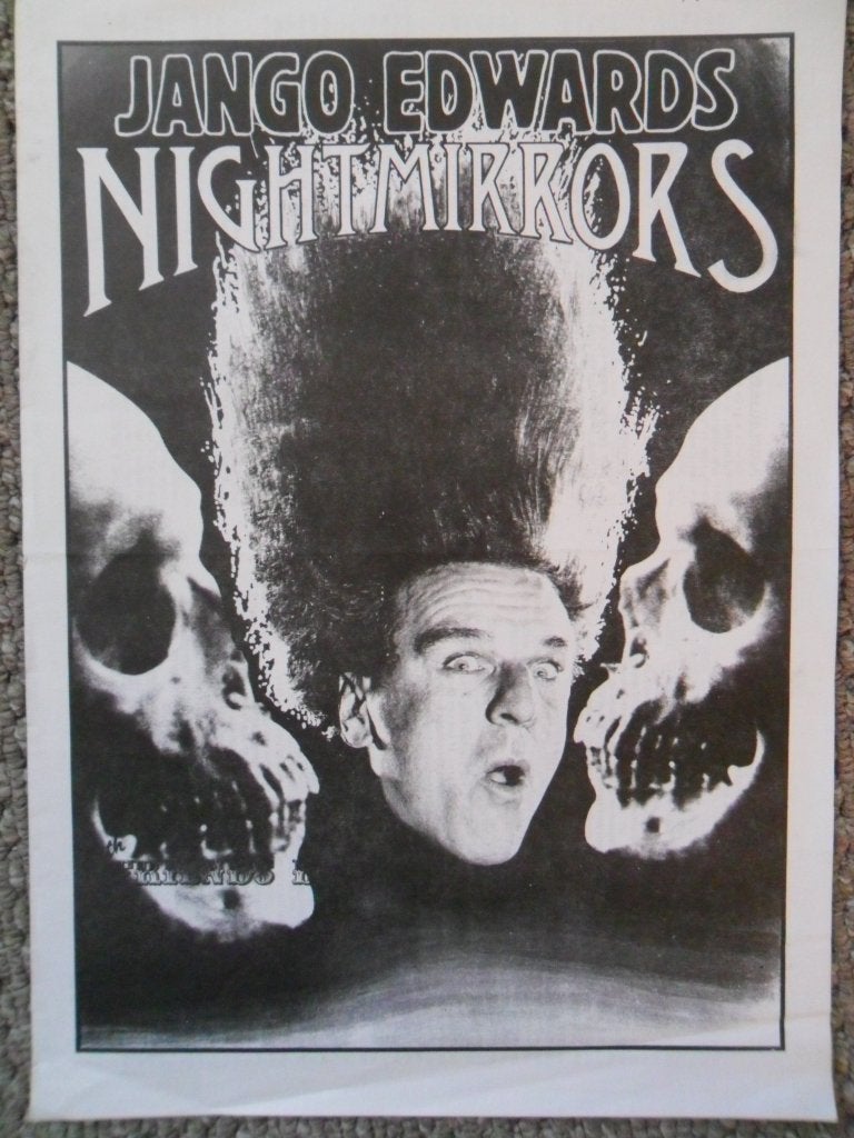 Jango Edwards: Nightmirrors	Programmabladzijde uit 1985, Ophalen of Verzenden, Zo goed als nieuw, Boek, Tijdschrift of Artikel