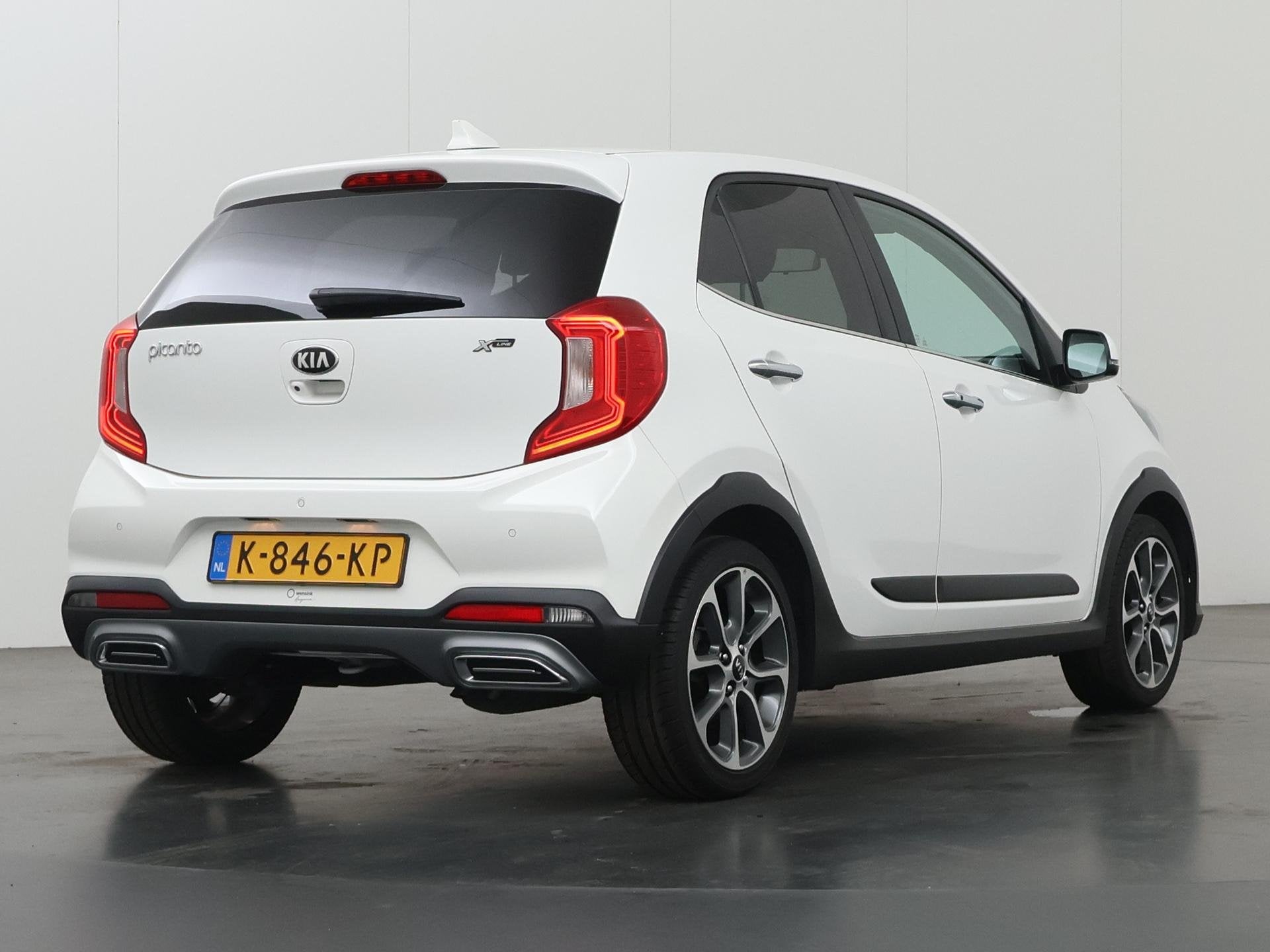 Kia Picanto 1.0 T-GDi X-Line 5p | Lederen Bekleding | Stoel/, Auto's, Voorwielaandrijving, 101 pk, Gebruikt, Wit