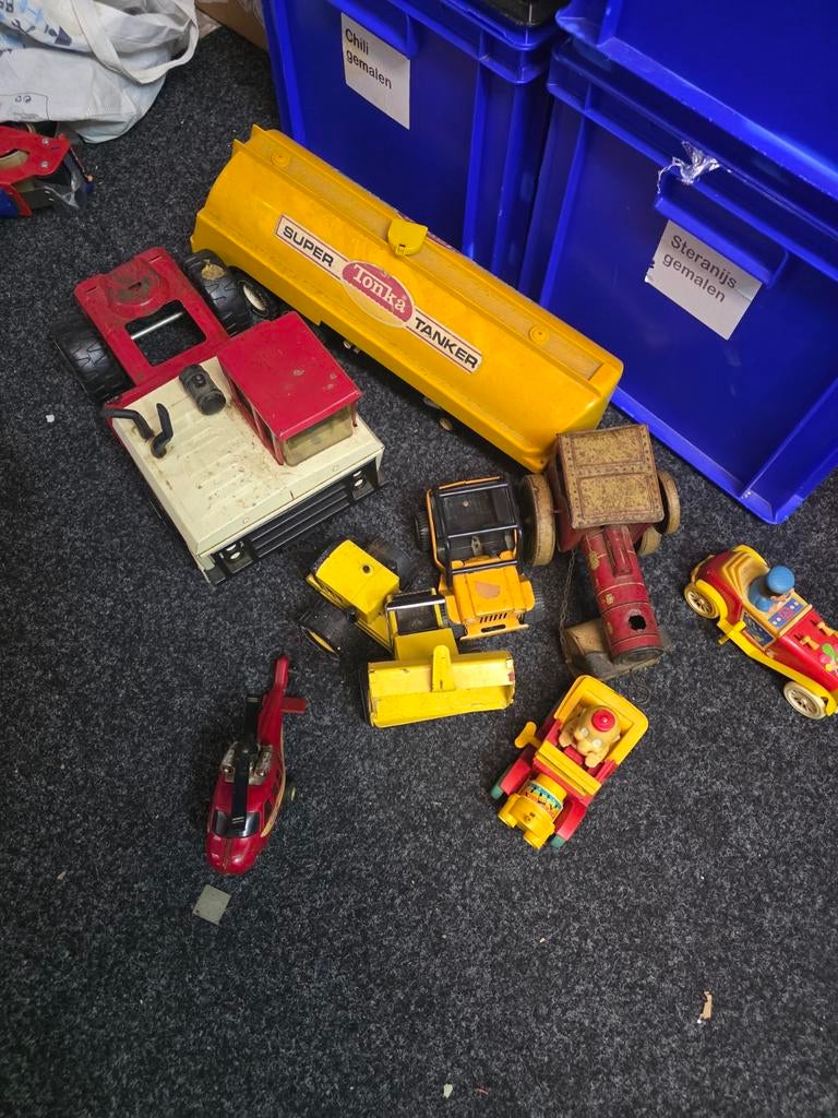 Vintage Speelgoed Collectie: Tonka, Helikopter & Auto's, Ophalen of Verzenden, Gebruikt