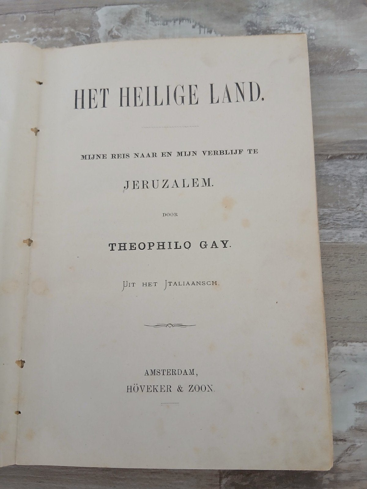 Het Heilige Land - Theophilo Gay (1880), Gelezen, Ophalen of Verzenden, Theophilo Gay, Spiritualiteit algemeen