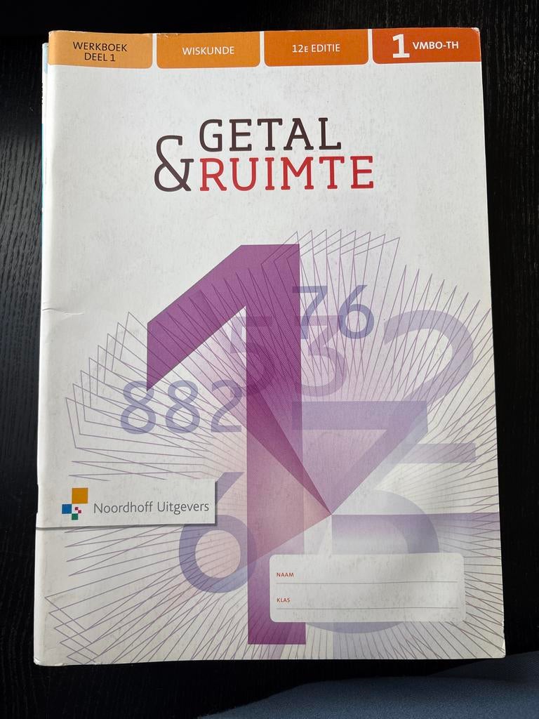 Getal & Ruimte Werkboek 1 VMBO-TH 12e editie, Boeken, Schoolboeken, Ophalen of Verzenden, Zo goed als nieuw, VMBO, Wiskunde A