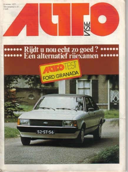 Autovisie 21 1977 : Ford Granada - Escort RS2000 - Simca, Ophalen of Verzenden, Gelezen, Algemeen