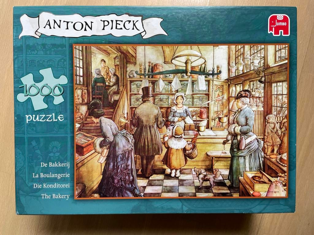 Anton Pieck De Bakkerij 1000 stukjes puzzel, Ophalen of Verzenden, 500 t/m 1500 stukjes, Gebruikt, Legpuzzel