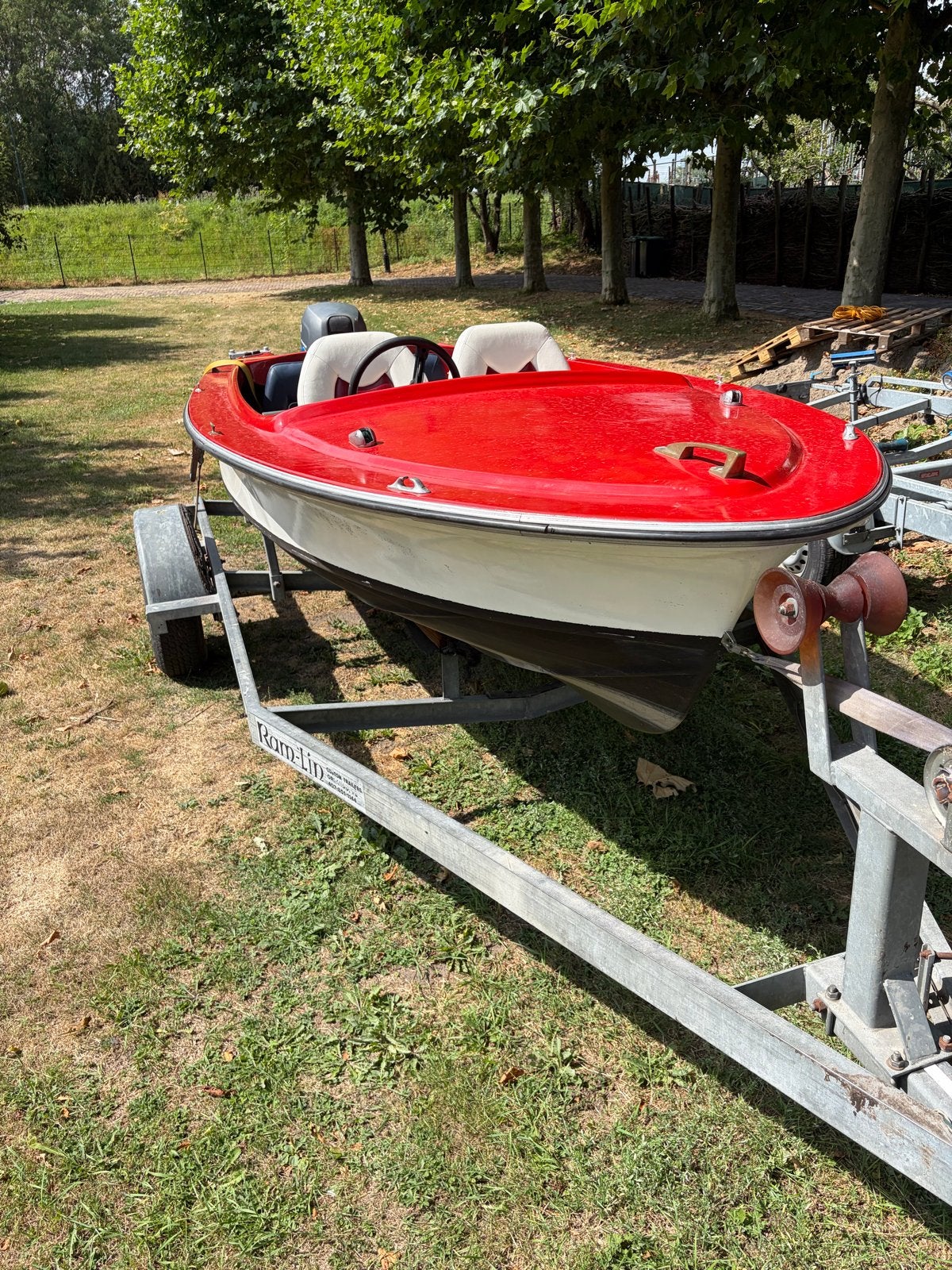 Rode speedboot met Yamaha 15 pk buitenboordmotor, Ophalen, Overige merken, Gebruikt, Tot 1.00 meter