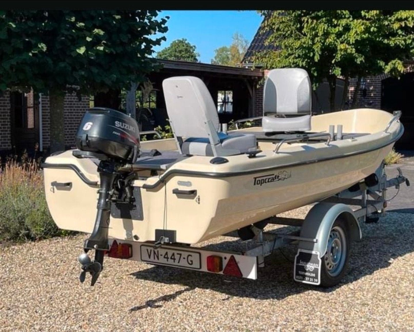 Topcraft 430 Open met Suzuki 6 pk buitenboordmotor, Gebruikt, Tot 10 pk, Ophalen of Verzenden, Topcraft