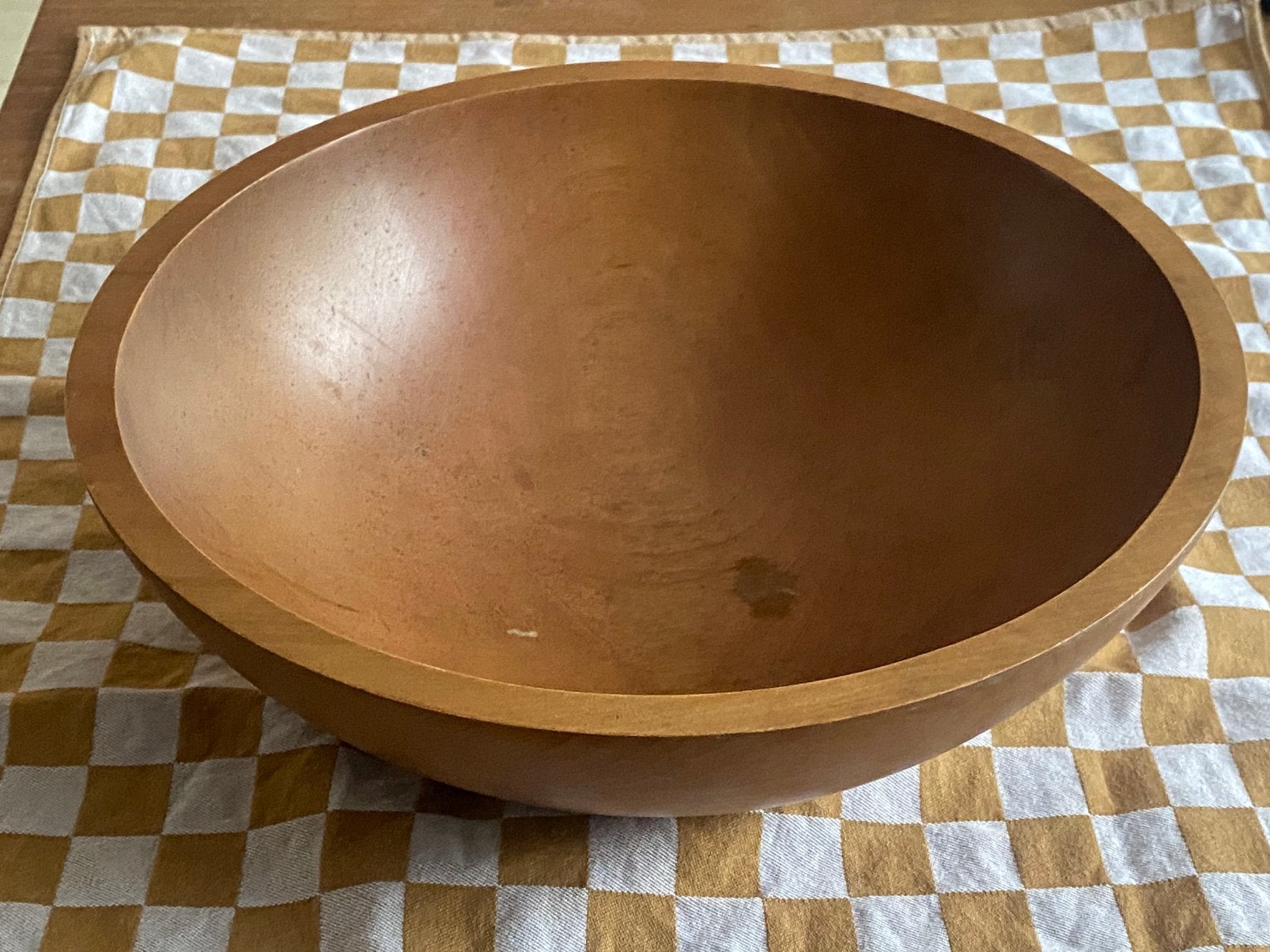Baribocraft Canada grote houten schaal (sla/ fruit), esdoorn, Schaal, Rond, Ophalen of Verzenden, Zo goed als nieuw