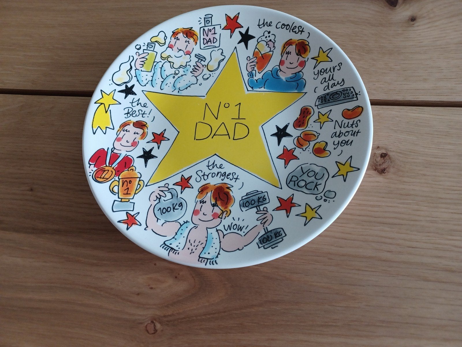 Blond Amsterdam  ontbijtbord met tekst Nr. 1 DAD, Blond Amsterdam, Ophalen of Verzenden, Zo goed als nieuw, Bord(en)