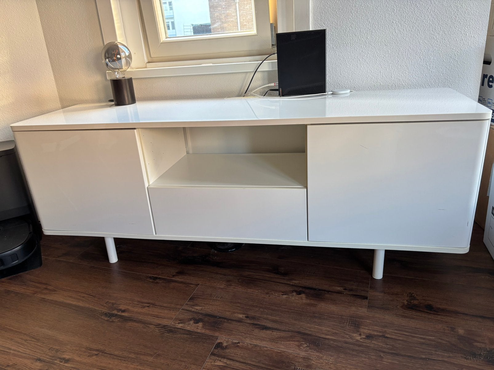 Gratis tv-meubel wit, Ophalen, Gebruikt, 150 tot 200 cm, Minder dan 100 cm