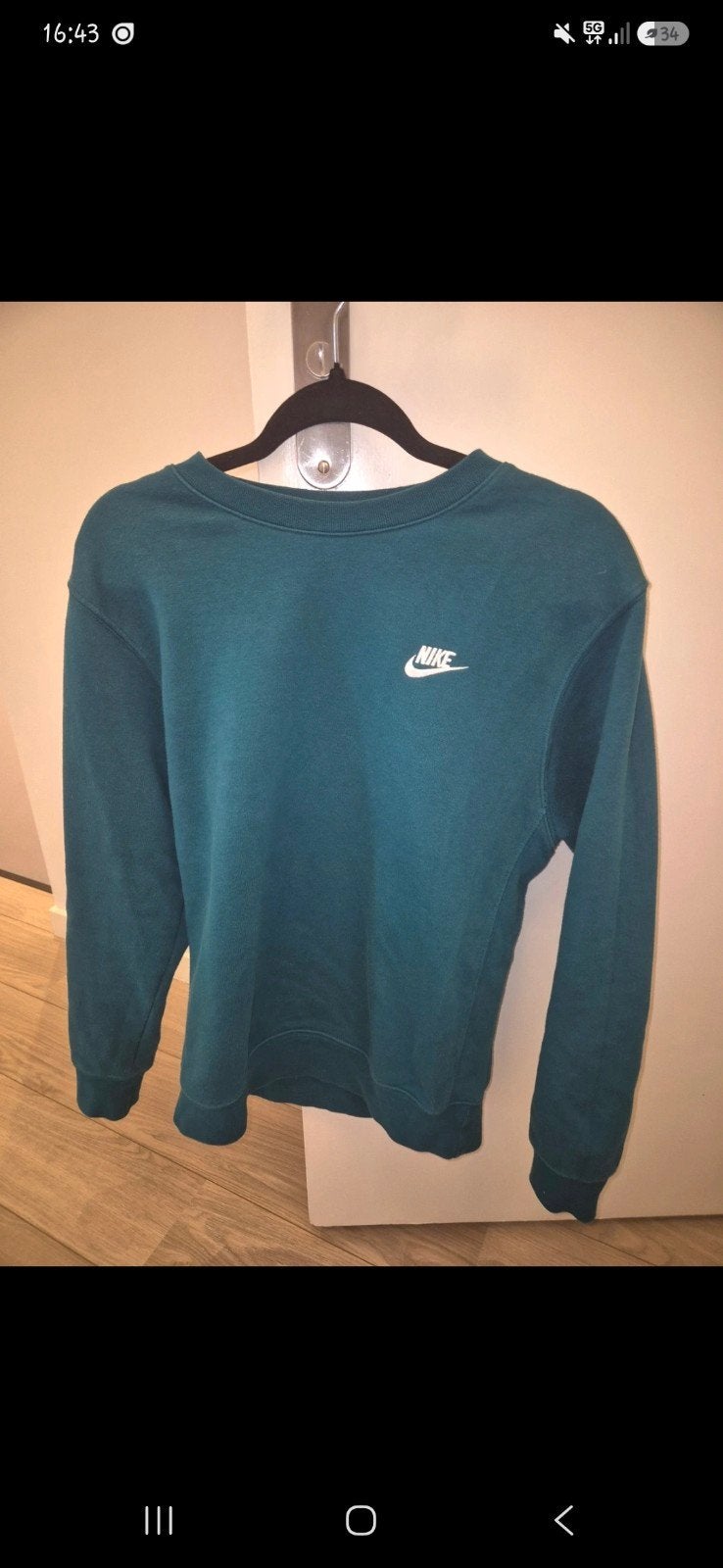 Nike crewneck petrol kleurige trui winter/zomer, Overige kleuren, Nike, Ophalen of Verzenden, Zo goed als nieuw