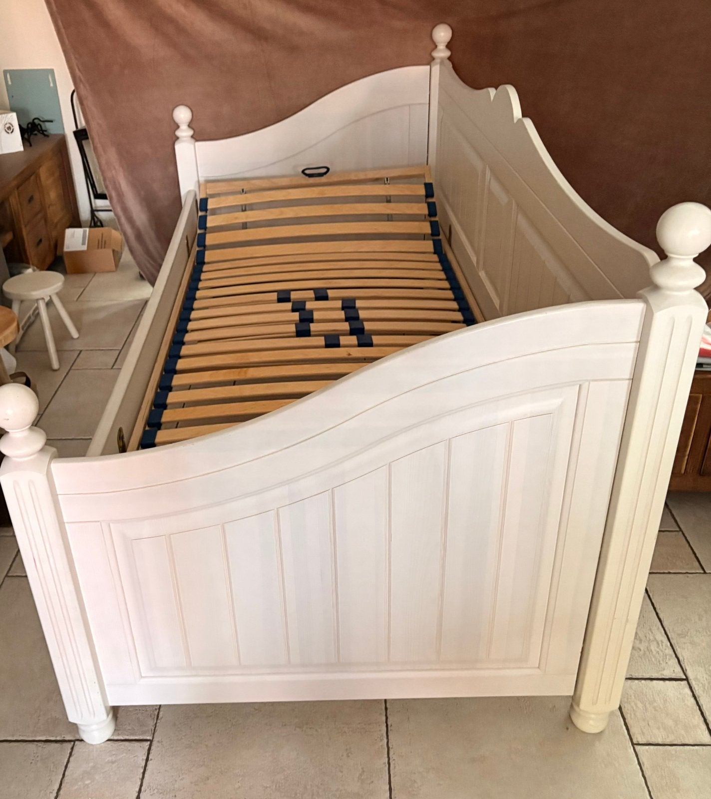 1 persoonsbed, Kinderen en Baby's, Ophalen, Gebruikt, 100 cm of meer, Lattenbodem