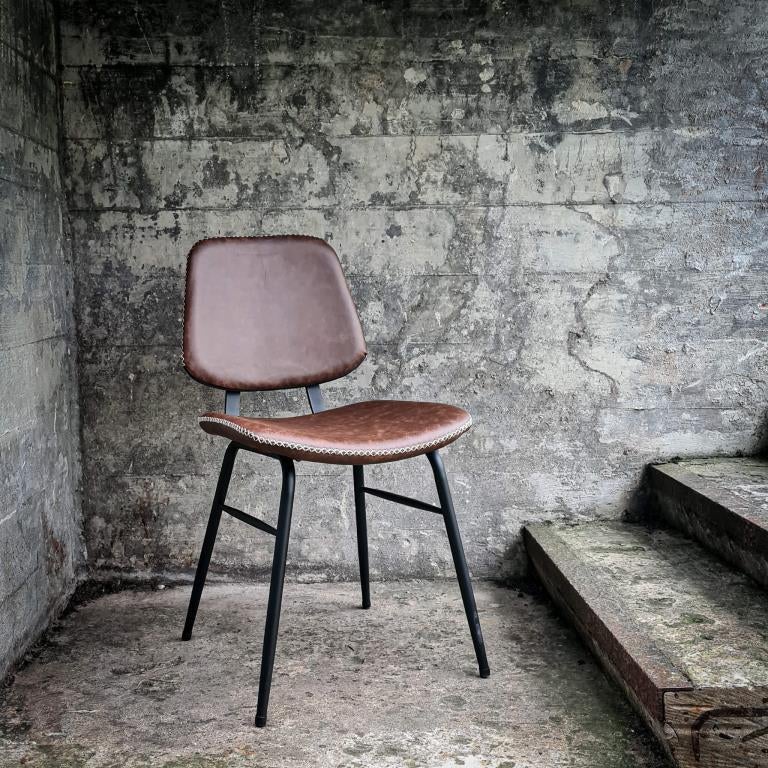 Vintage Retro leren eetkamerstoelen velvet stoelen  130, Huis en Inrichting, Barkrukken, 5 krukken of meer, Ophalen of Verzenden