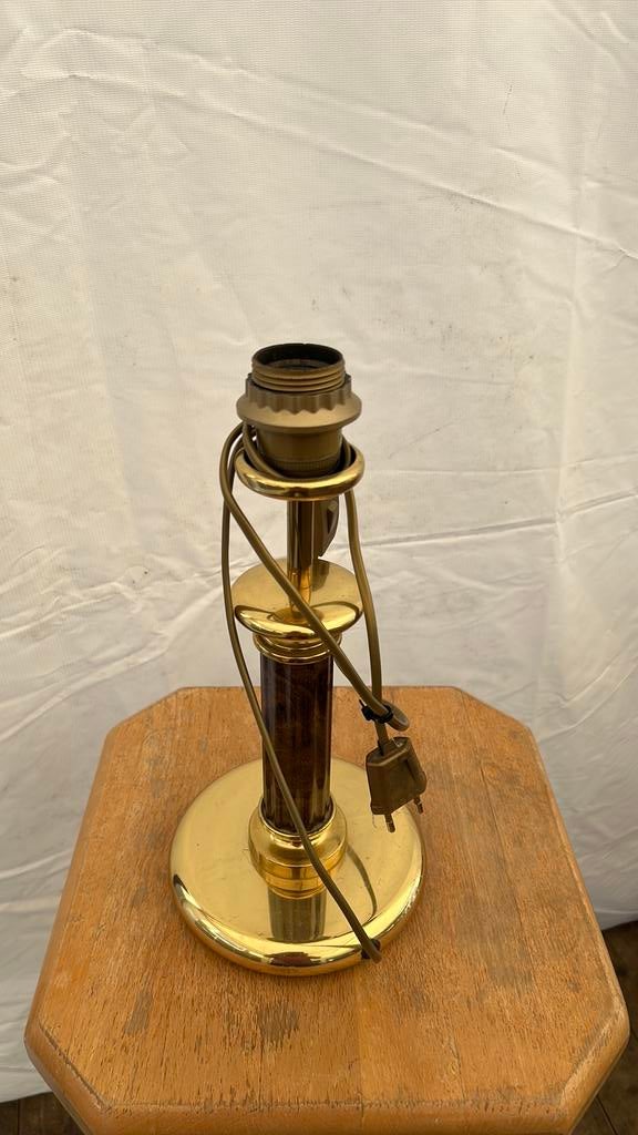 Messing schemerlamp voet, Huis en Inrichting, Lampen | Tafellampen, Ophalen of Verzenden, Zo goed als nieuw, Minder dan 50 cm