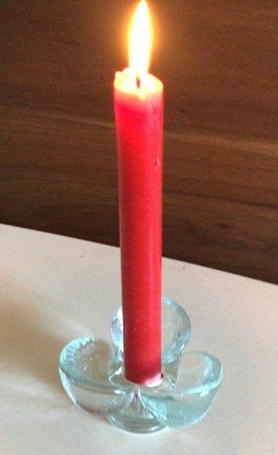 Kosta Boda, kandelaar Tulip, Rolf Sinneman, 7 cm, Kosta Boda, Ophalen of Verzenden, Kandelaar, Glas