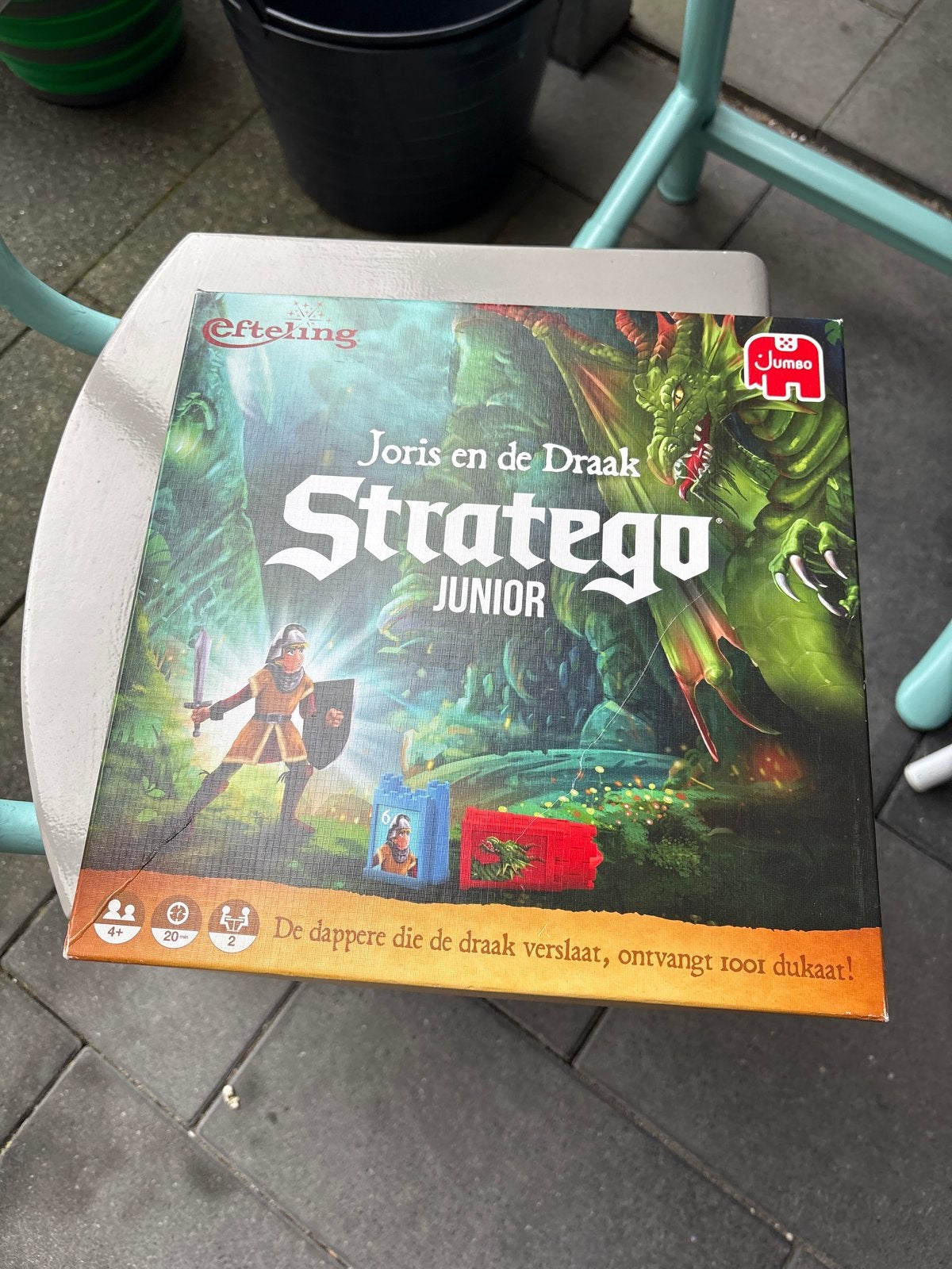 Stratego Junior Joris en de Draak Efteling (beschadigd), Een of twee spelers, Ophalen of Verzenden, Gebruikt