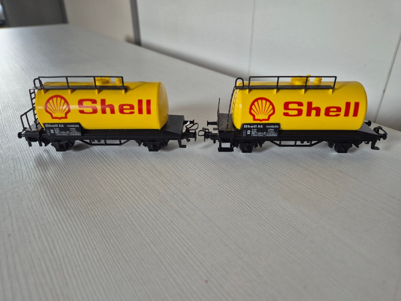 Mooie set met 7 Märklin ketelwagons, Wisselstroom, Gebruikt, Wagon, Ophalen of Verzenden