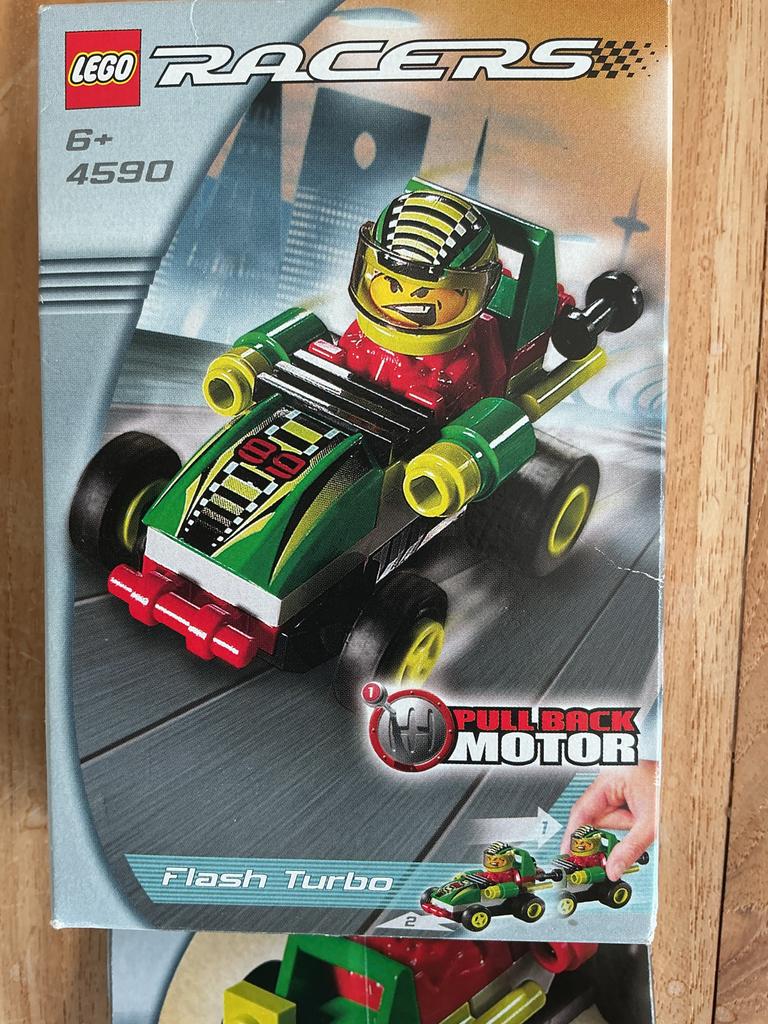 Lego Racers 4590 Flash Turbo Autootje met Pullback Motor, Lego, Nieuw, Ophalen of Verzenden, Racers