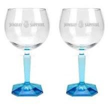 Bombay Sapphire Gin-Tonic ballonglas (Copa glas)Blauwe steel, Verzenden