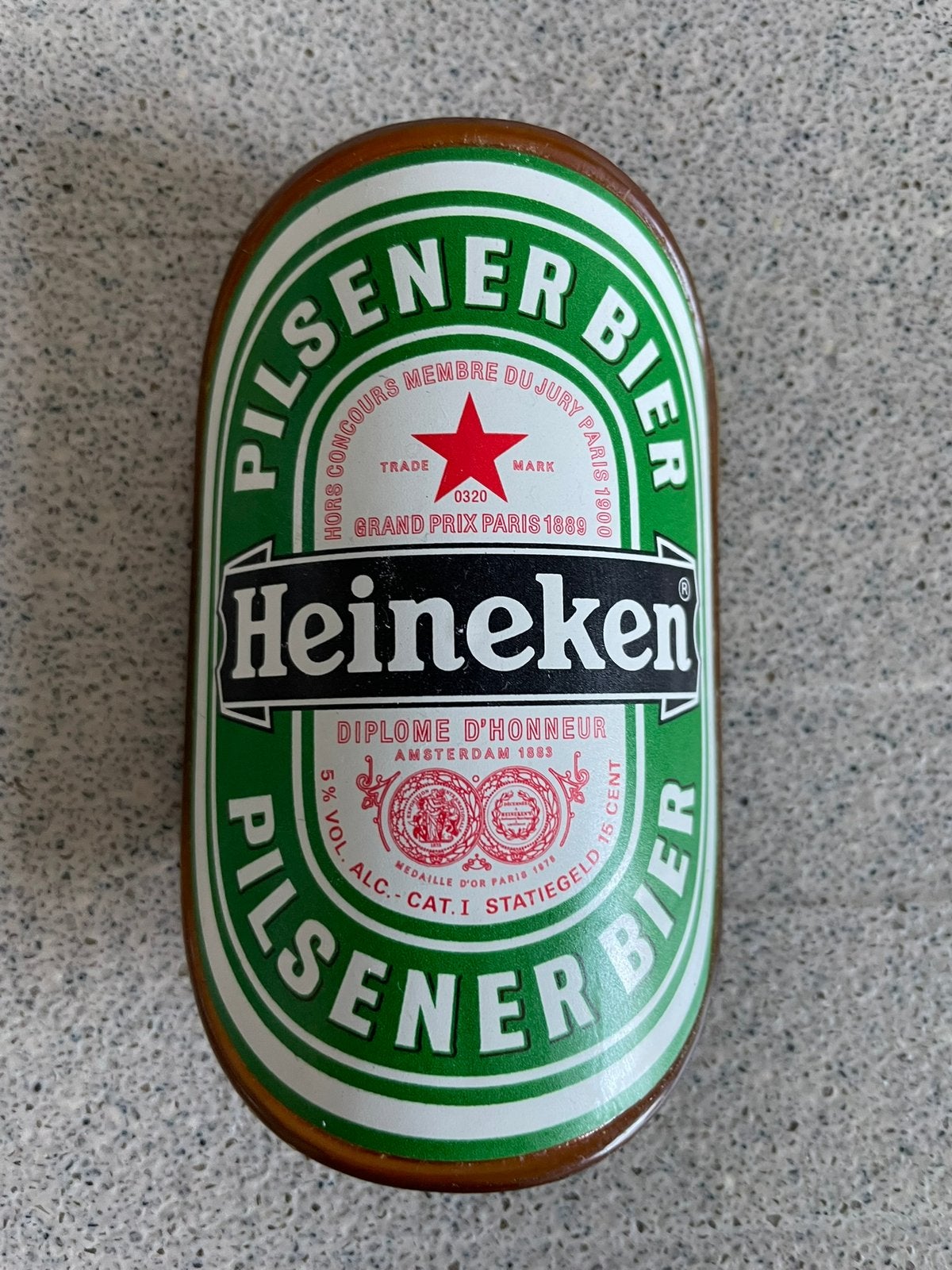 Superleuke flesopener Heineken etiket, Verzamelen, Ophalen of Verzenden, Zo goed als nieuw, Flesopener, Heineken