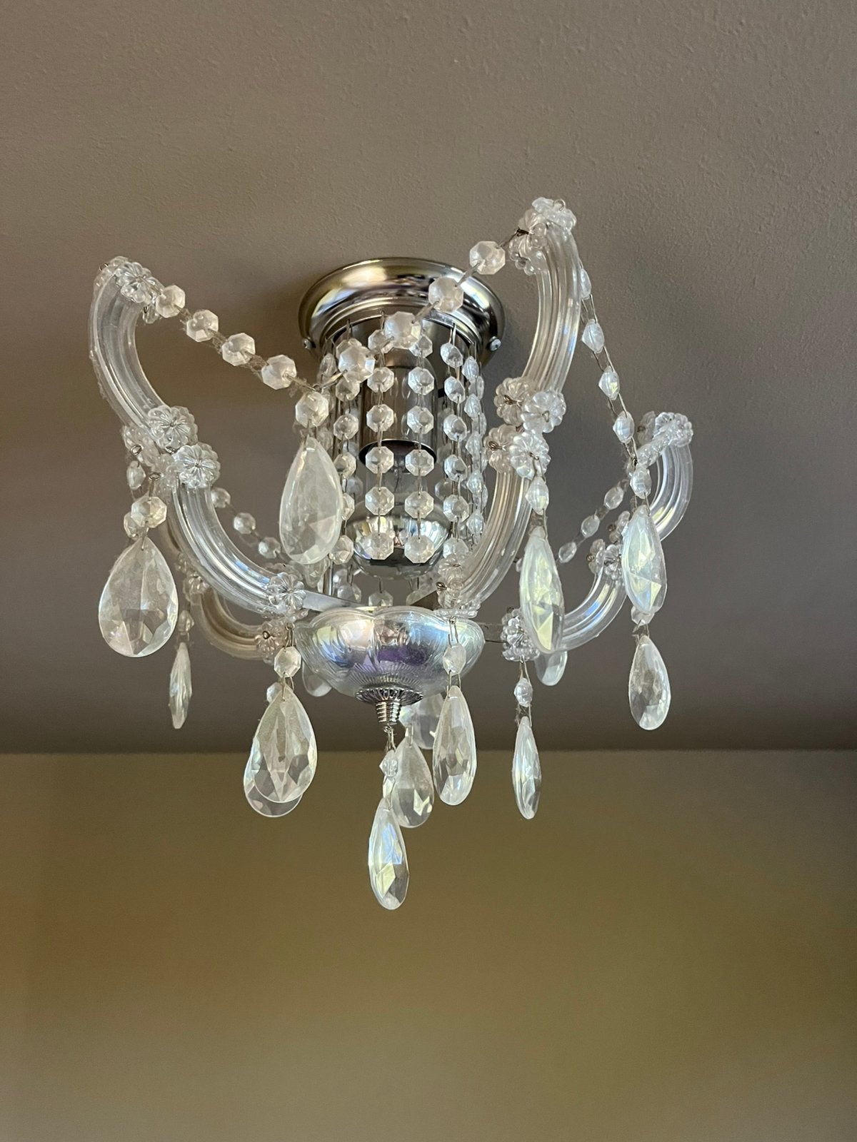 Plafonlamp, Ophalen, Zilver, Gebruikt, Plafondlamp