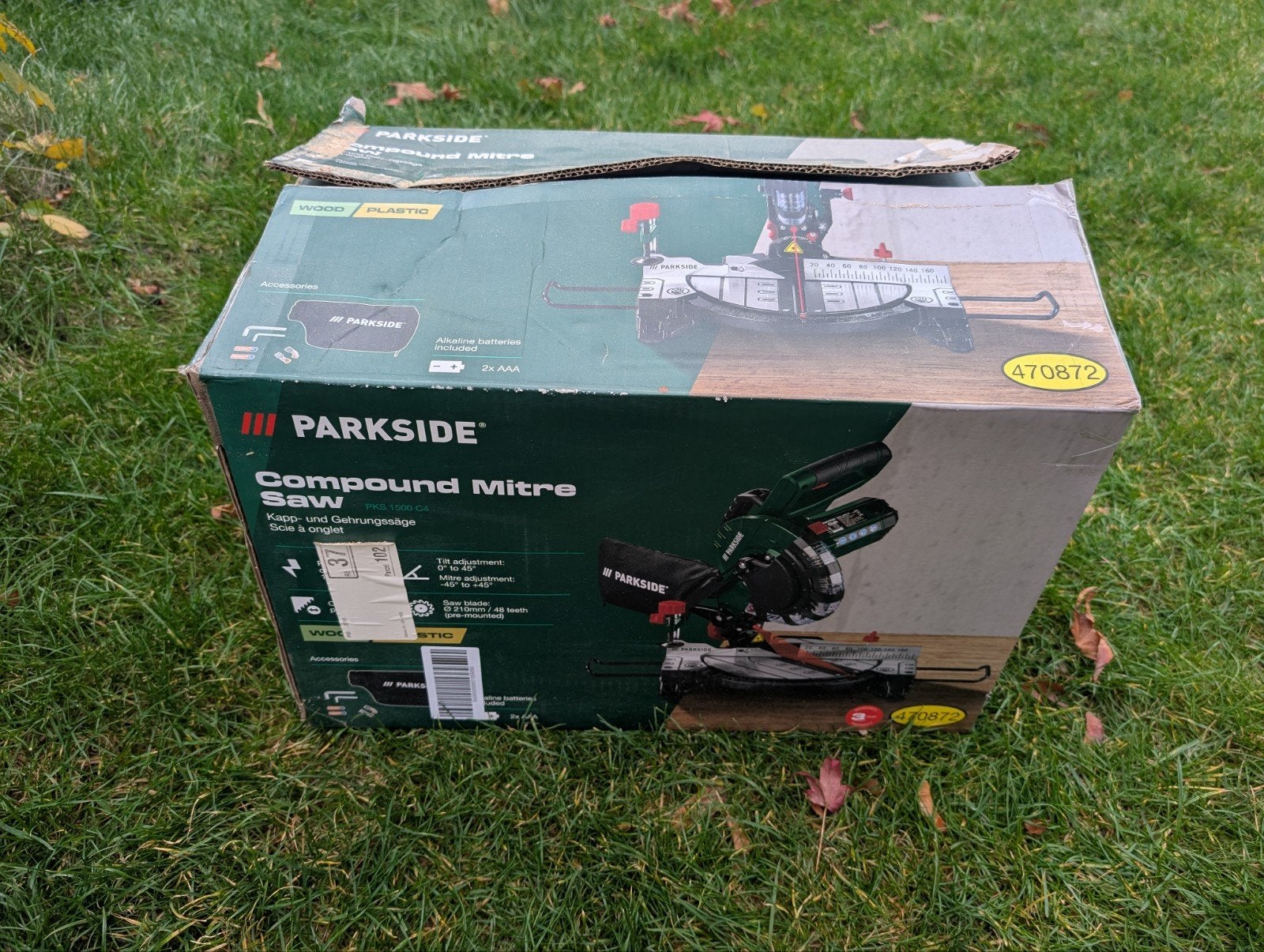 Parkside PKS 1500 C4 Afkortzaag, Gebruikt, 70 mm of meer, Ophalen of Verzenden, Parkside