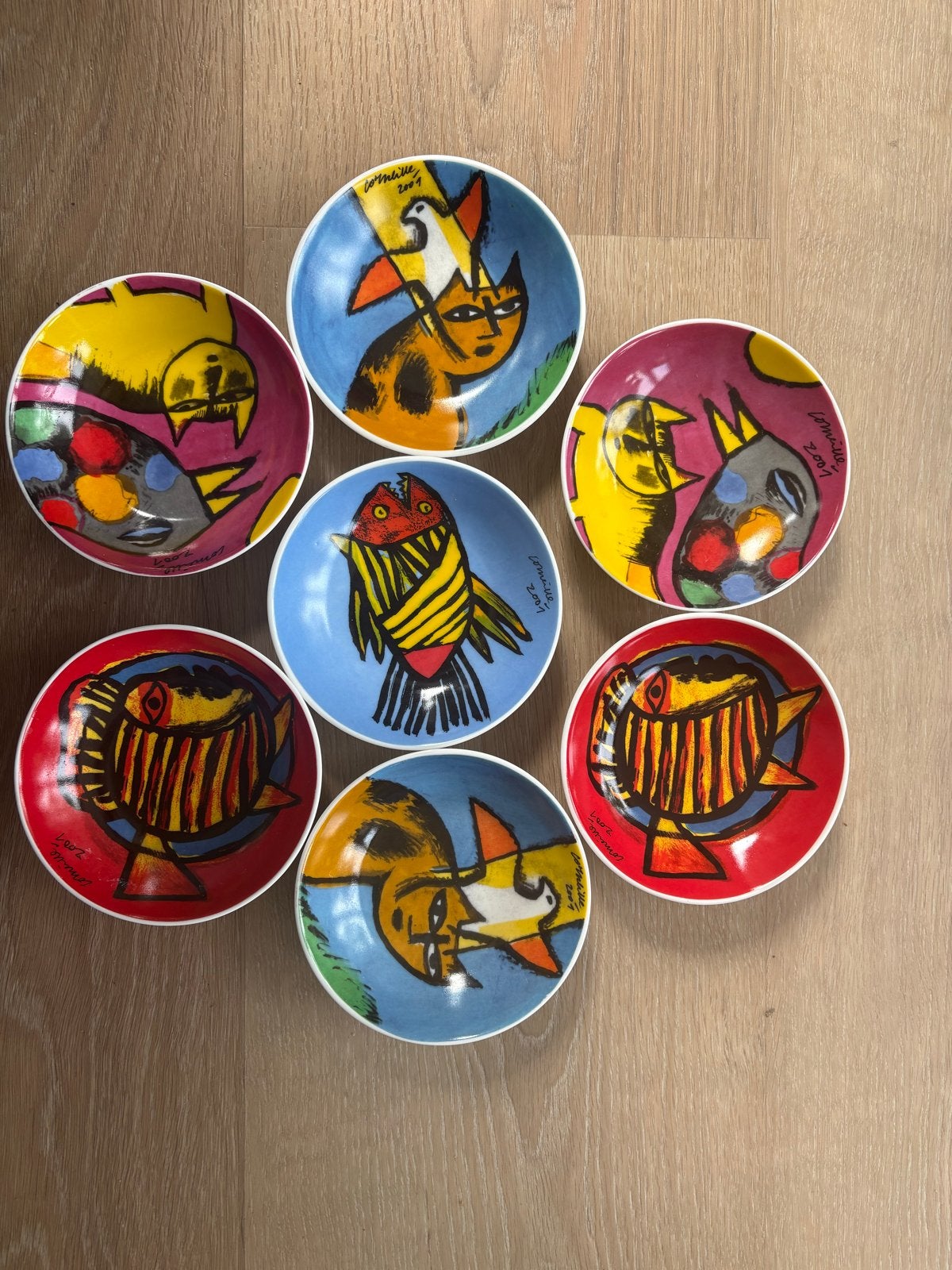 7 x Corneille 2001  decoratieve schaaltjes, Ophalen of Verzenden