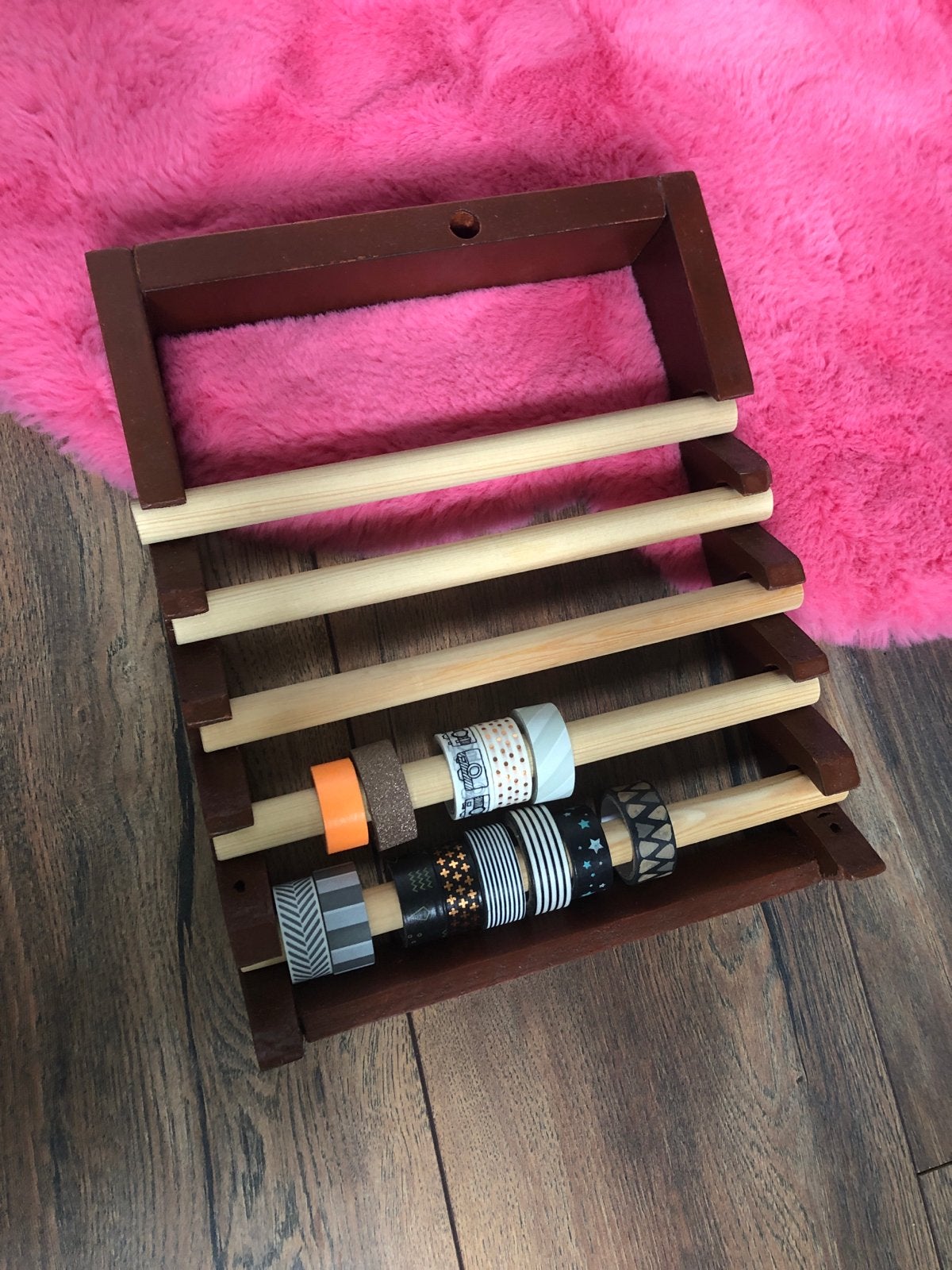 Opbergrek washitape / sieraden | hout | zelfgemaakt, Hobby en Vrije tijd, Ophalen of Verzenden, Gebruikt