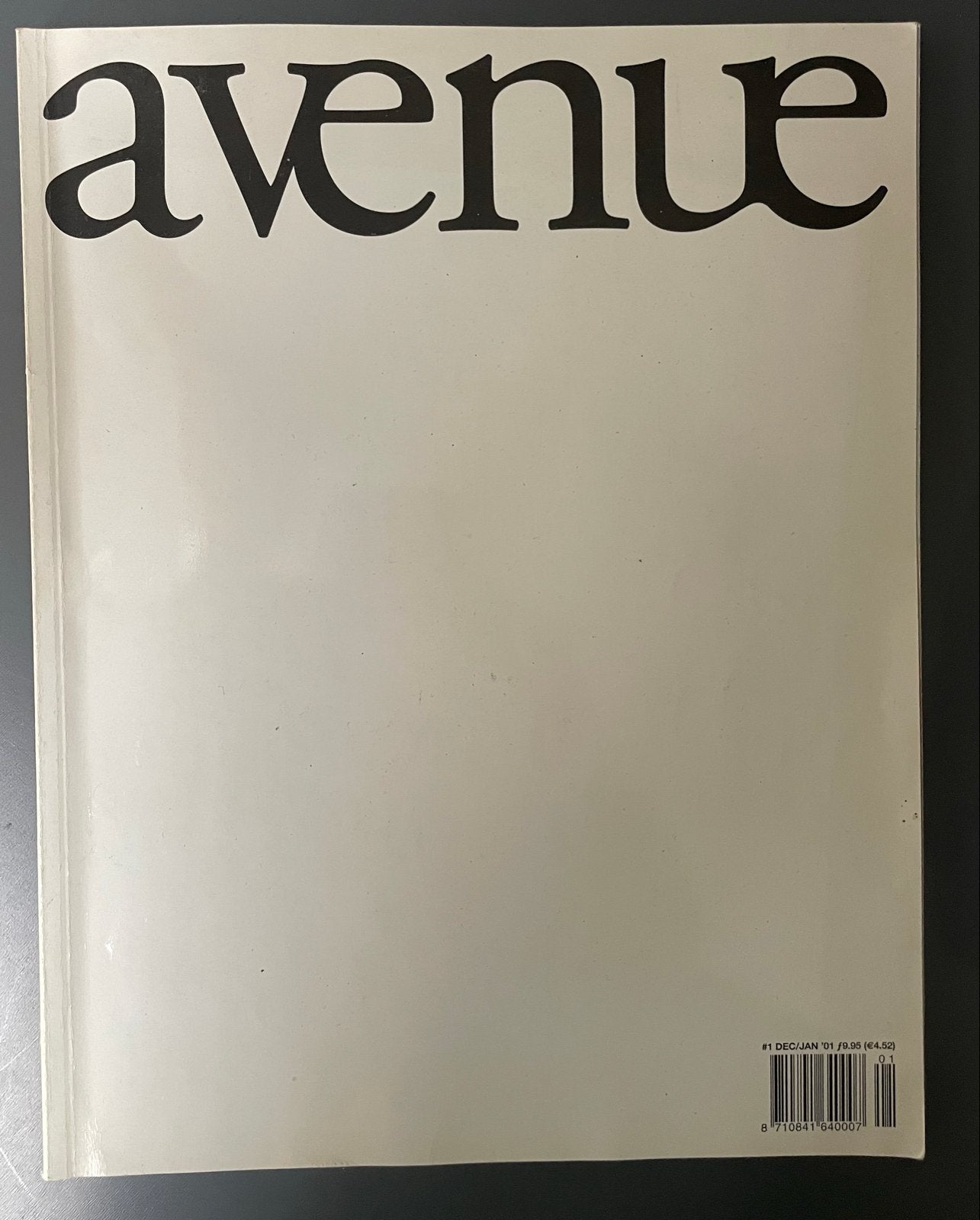 Avenue Magazine #1 Dec/Jan '01 - Mode & Lifestyle, Boeken, Ophalen of Verzenden, Zo goed als nieuw, Glossy