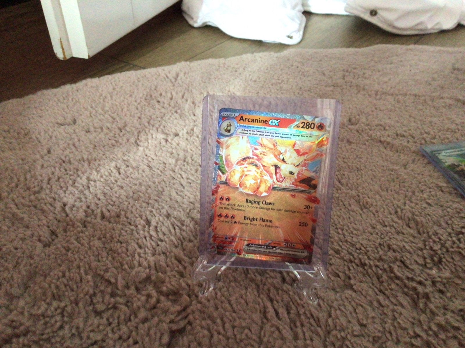 Arcanine EX Pokémon Kaart - Zo goed als nieuw, Hobby en Vrije tijd, Ophalen, Zo goed als nieuw, Losse kaart, Foil