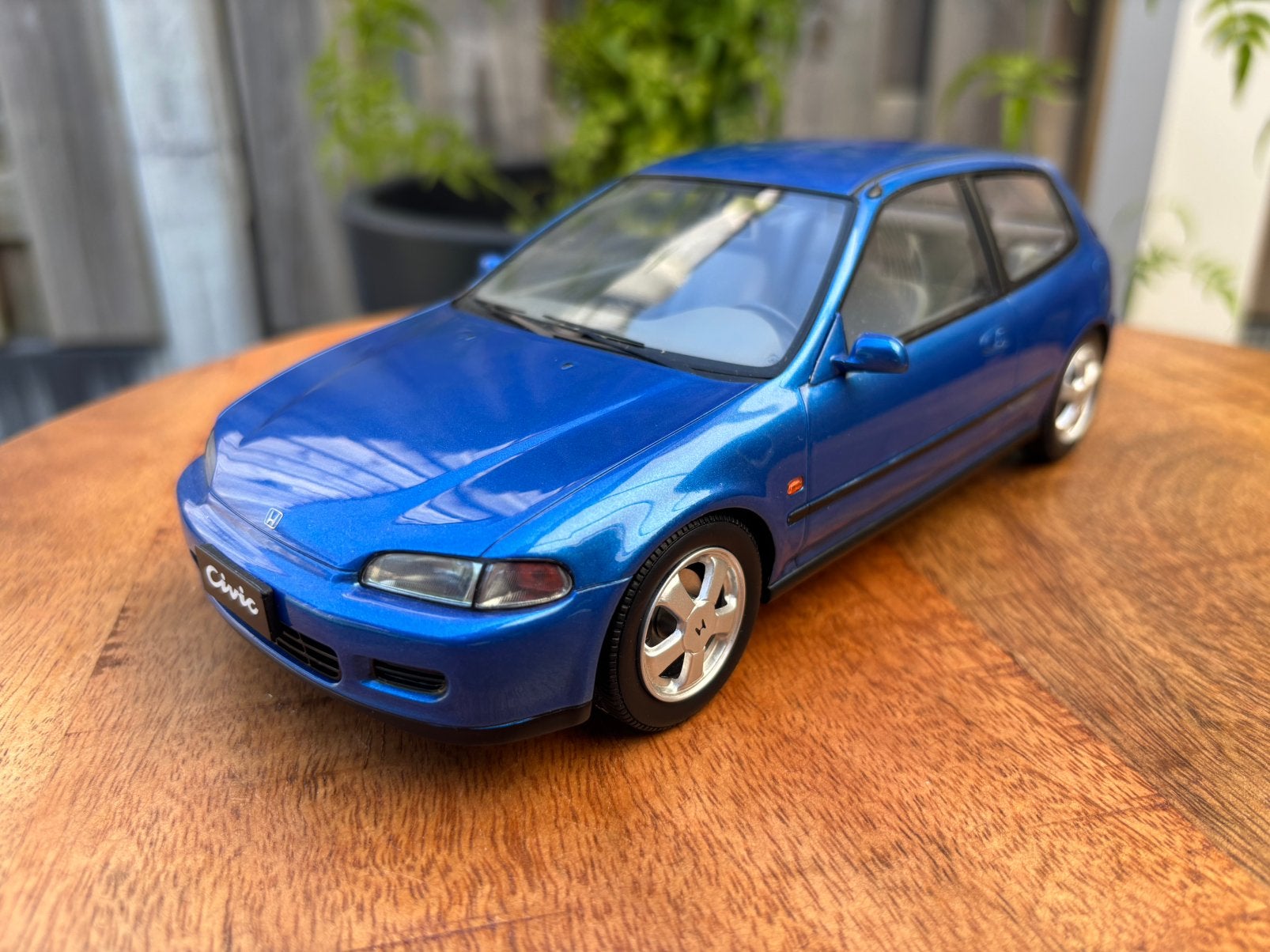 Triple9 Resin Honda Civic VTi blauw 1:18, Hobby en Vrije tijd, Modelauto's | 1:18, Ophalen of Verzenden, Zo goed als nieuw, Overige merken
