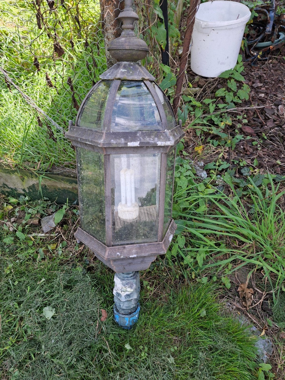 leuke buitenlamp, Tuin en Terras, Ophalen, Gebruikt, Staande lamp, Netvoeding