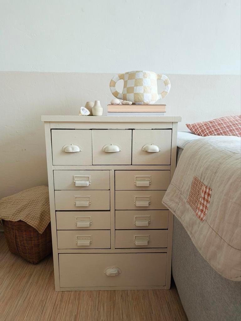 Antiek vintage kastje uit snoepwinkel, ladekastje, Ophalen