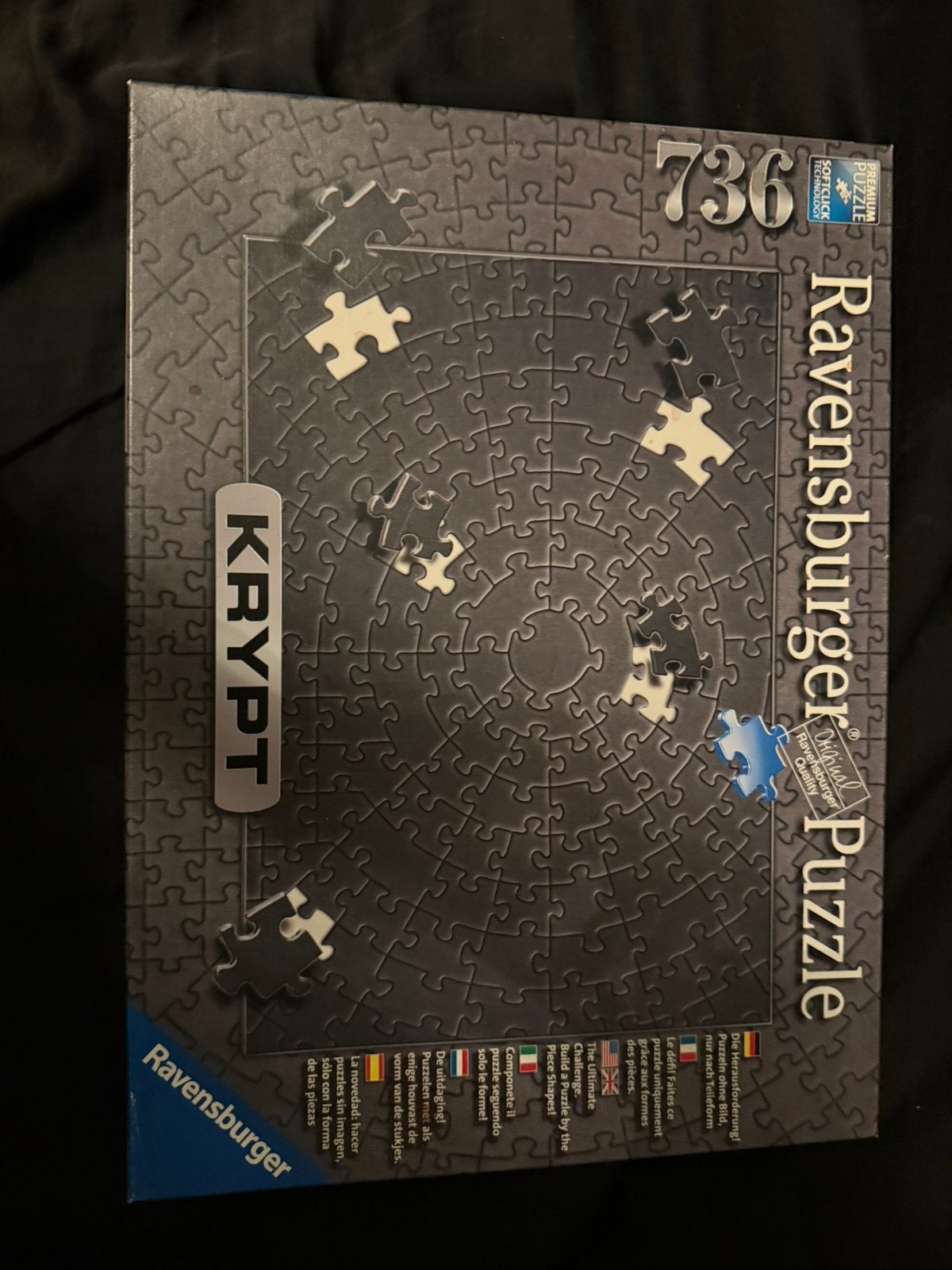 Zwarte puzzel Ravensburger 100% compleet, Ophalen, 500 t/m 1500 stukjes, Zo goed als nieuw
