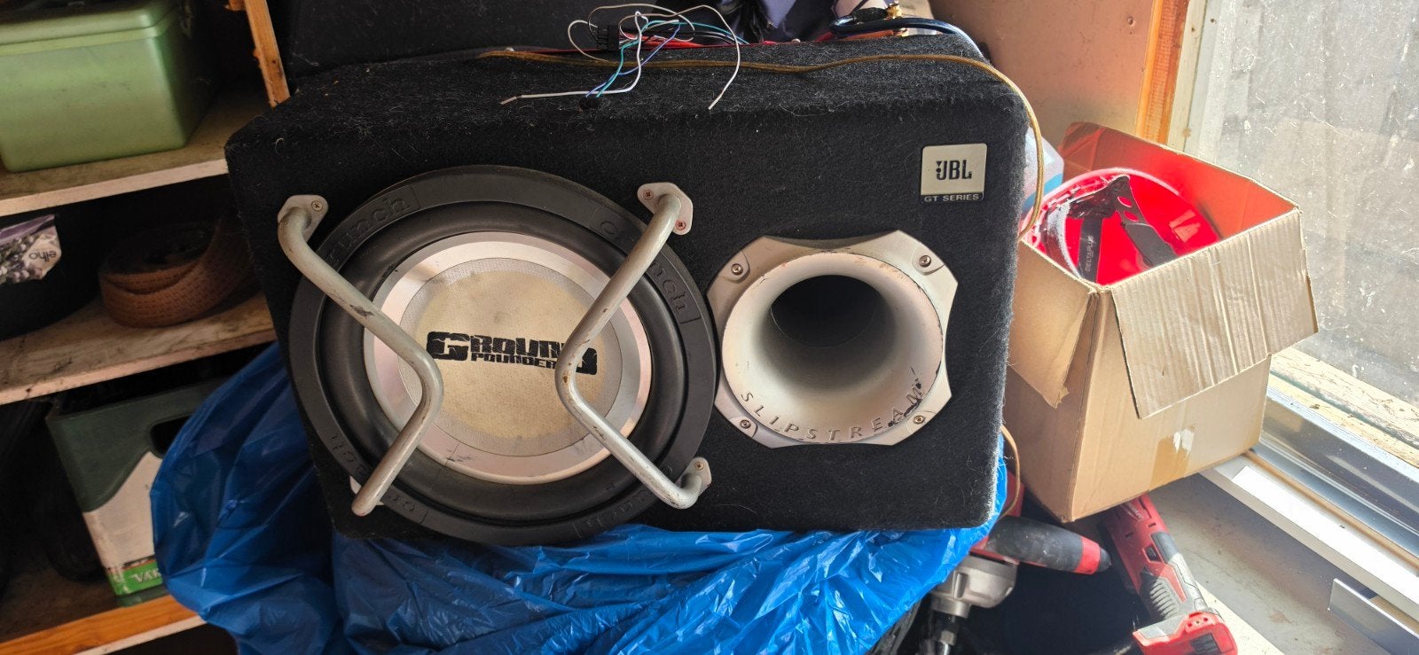 JBL GT5-1204BR Subwoofer met Sony XM-504X Versterker, Ophalen, Zo goed als nieuw