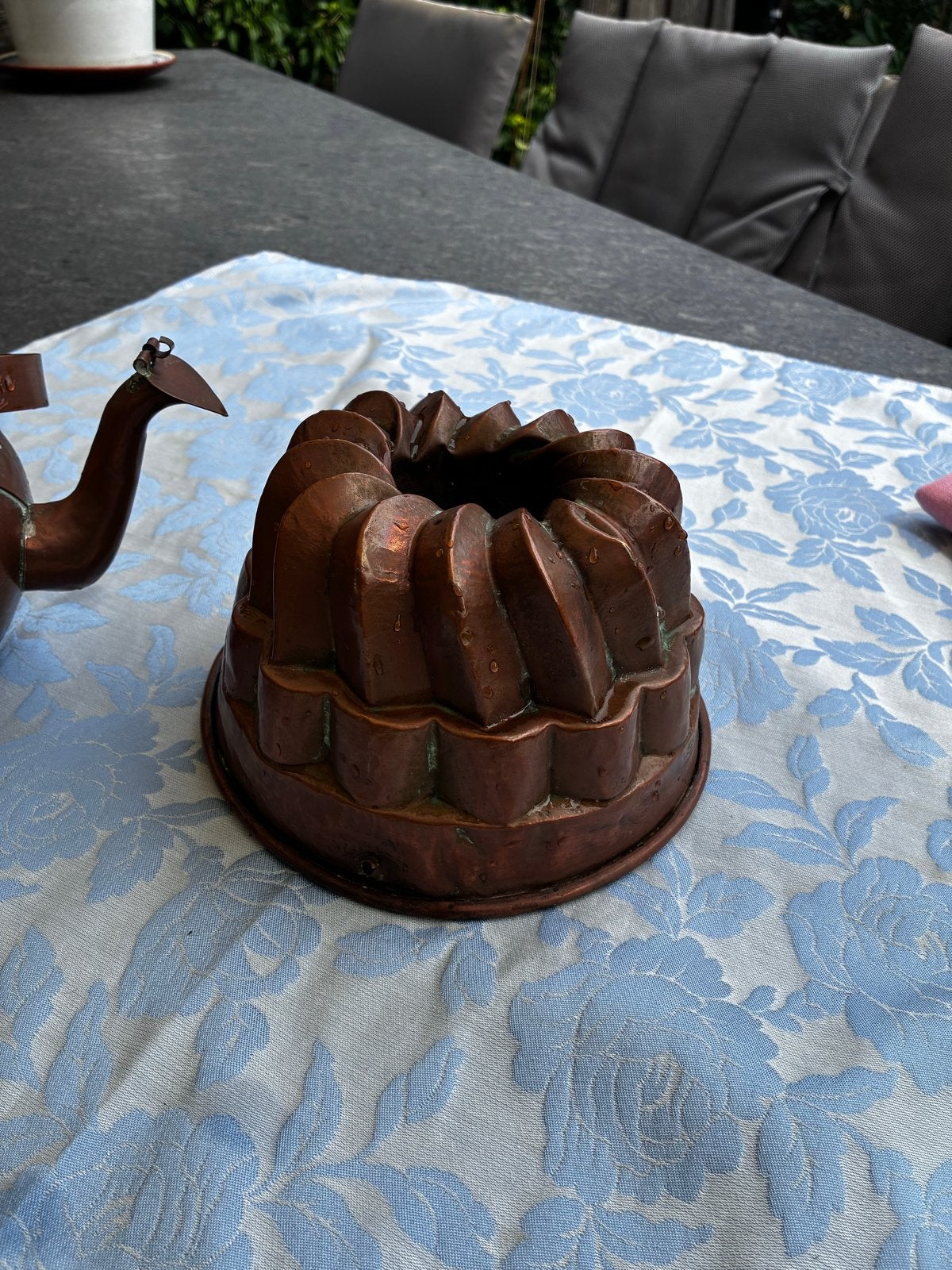 Antieke Koperen Puddingvorm - Decoratief en Authentiek, Ophalen of Verzenden, Koper