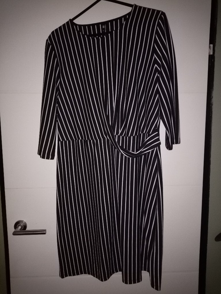 Hema zwart wit gestreepte jurk maat XL (nieuw), Zwart, Maat 46/48 (XL) of groter, Nieuw, Ophalen of Verzenden