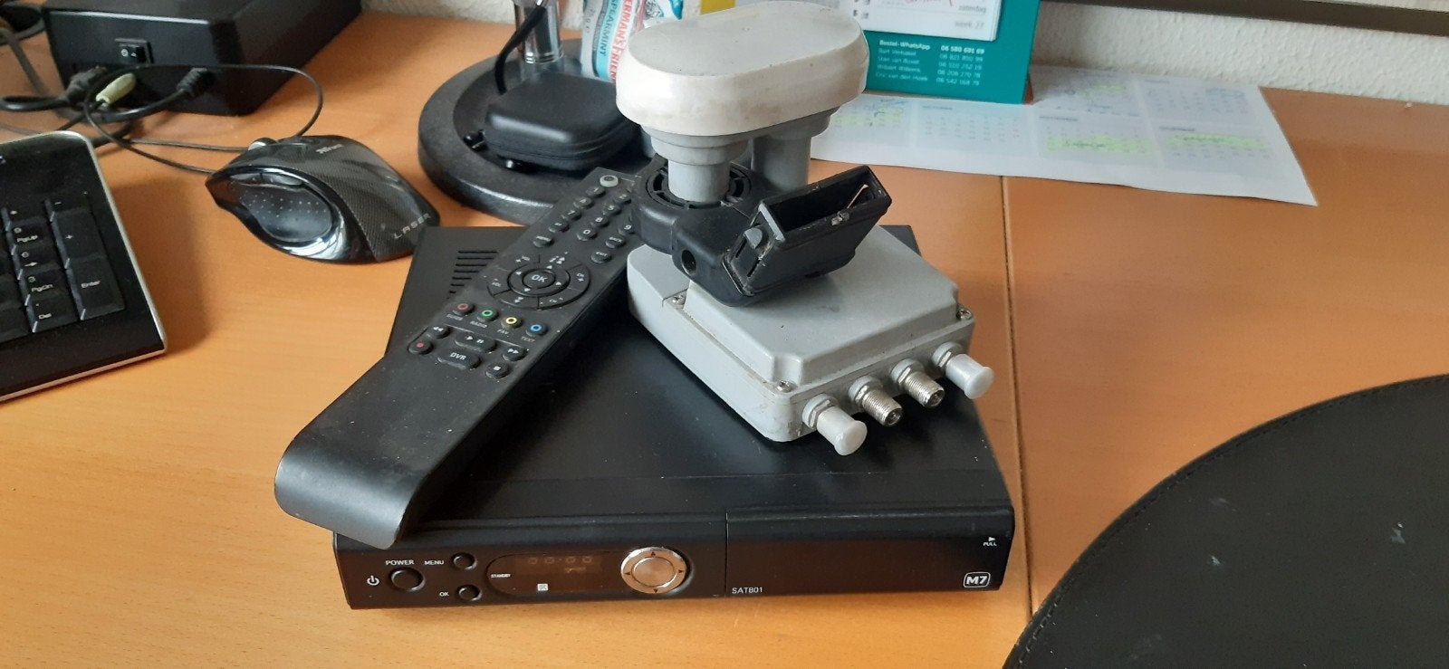 M7 Satellietontvanger met afstandsbediening en LNB, Ophalen, Gebruikt, Decoder