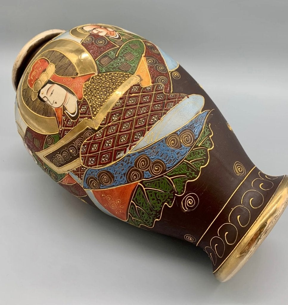 Antieke Japanse Satsuma vaas - jaren 30 - gemerkt - puntgaaf, Ophalen of Verzenden