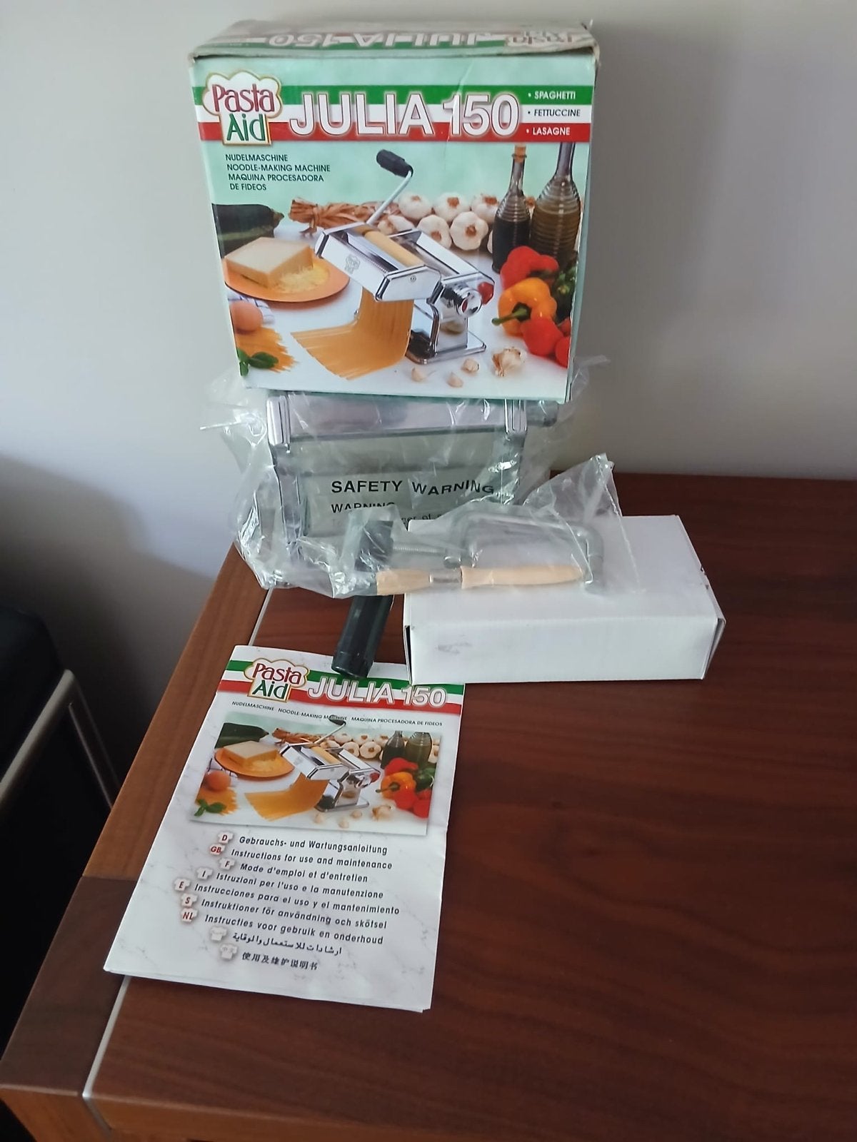 Nieuw in doos - Pasta Aid Julia 150 Pastamachine, Ophalen of Verzenden, Metaal, Pastamachine, Overige merken