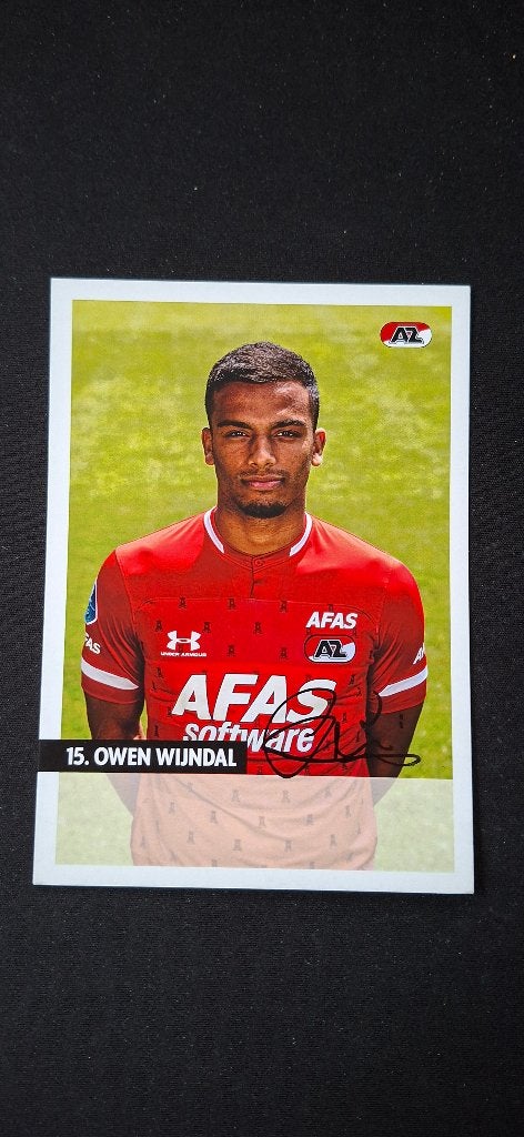 Spelerskaart met handtekening; Owen Wijndal # AZ Ajax, Ophalen of Verzenden, Nieuw, AZ, Spelerskaart
