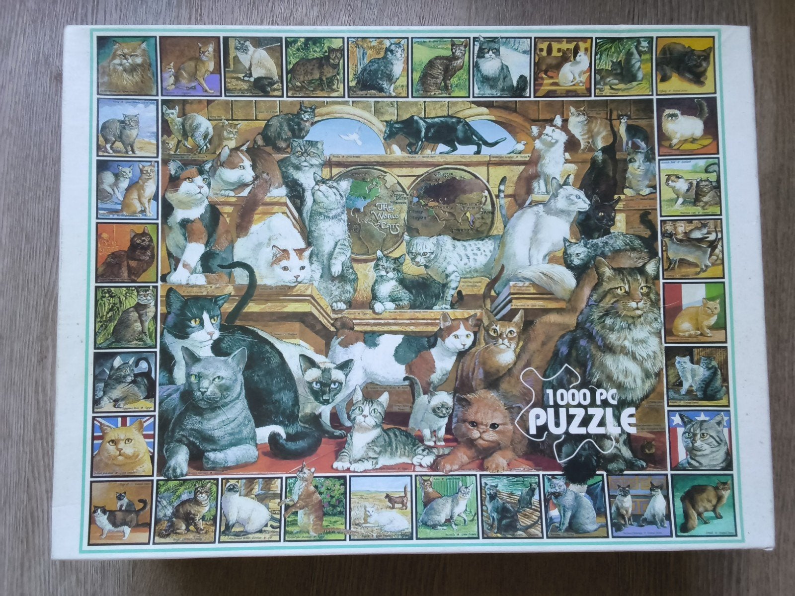 3 Legpuzzels van 1000 stukjes: Katten en Walvissen en Ducks, Ophalen of Verzenden, 500 t/m 1500 stukjes, Gebruikt, Legpuzzel