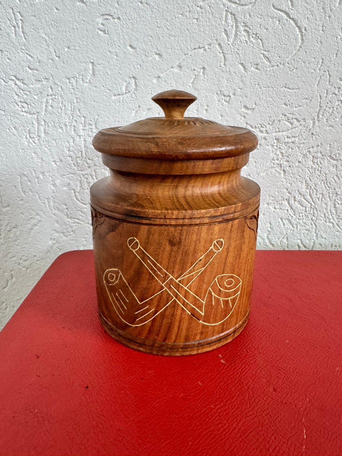 Leuke tabakspot met afbeelding van 2 pijpen, Antiek en Kunst, Curiosa en Brocante, Ophalen of Verzenden