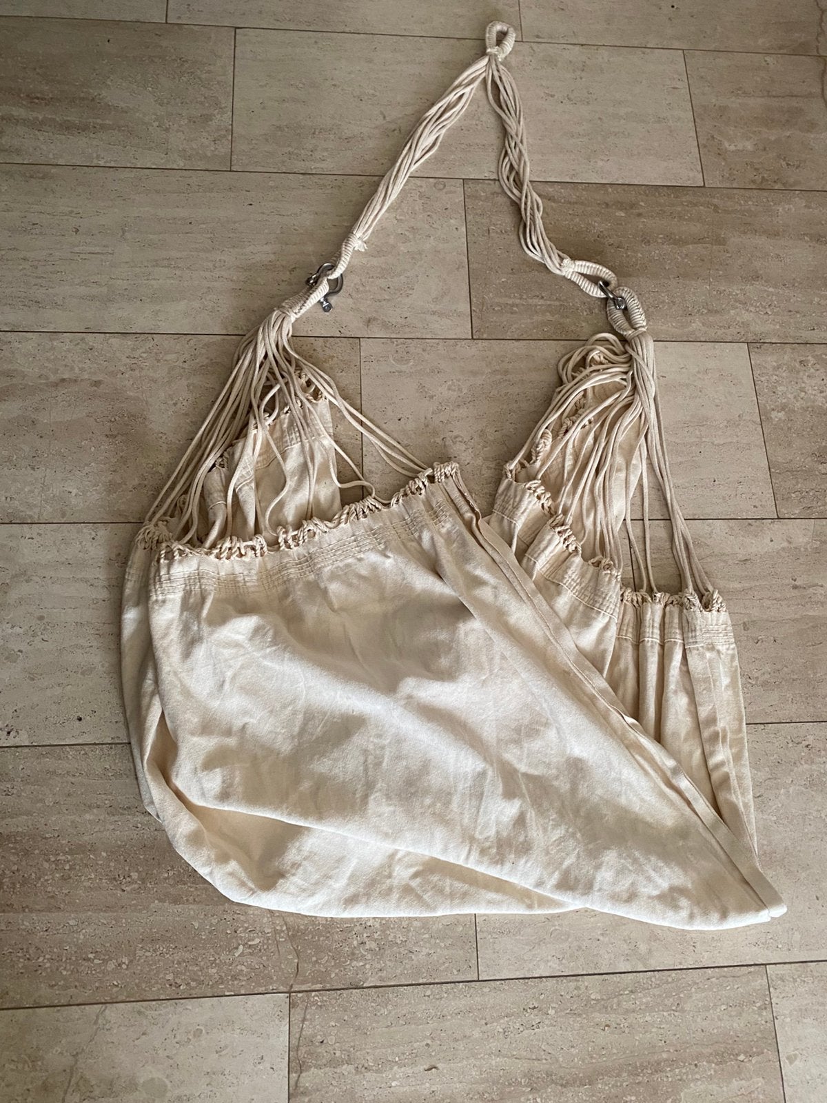 Hangmat, hangstoel. doek is 120/ 170 cm, 1 ophangpunt, Ophalen of Verzenden, Zo goed als nieuw, Eenpersoons, Binnen