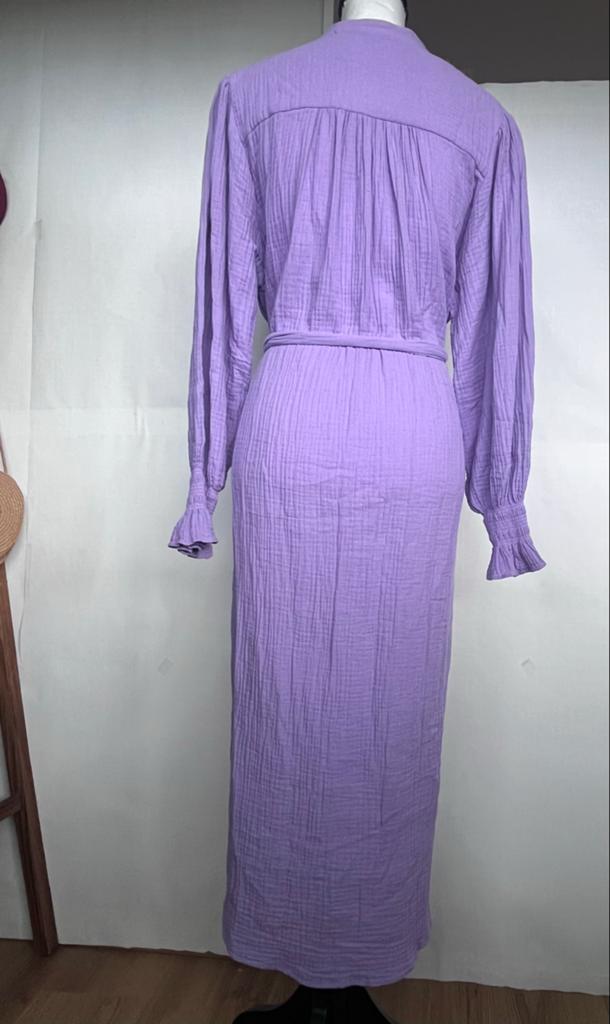 Jurk maat S/M oversized mousseline katoen, Paars, Nieuw, Ophalen of Verzenden, Maat 36 (S)