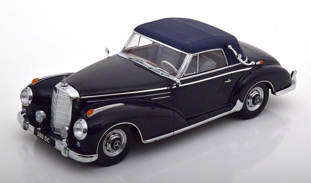 Mercedes-Benz 300 SC Cabriolet (W188) 1967 Donkerblauw KK, Hobby en Vrije tijd, Modelauto's | 1:18, Overige merken, Auto, Nieuw
