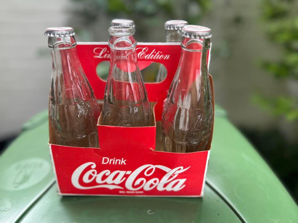 5 flesjes. Coca Cola.   Org., Ophalen, Gebruikt, Verpakking