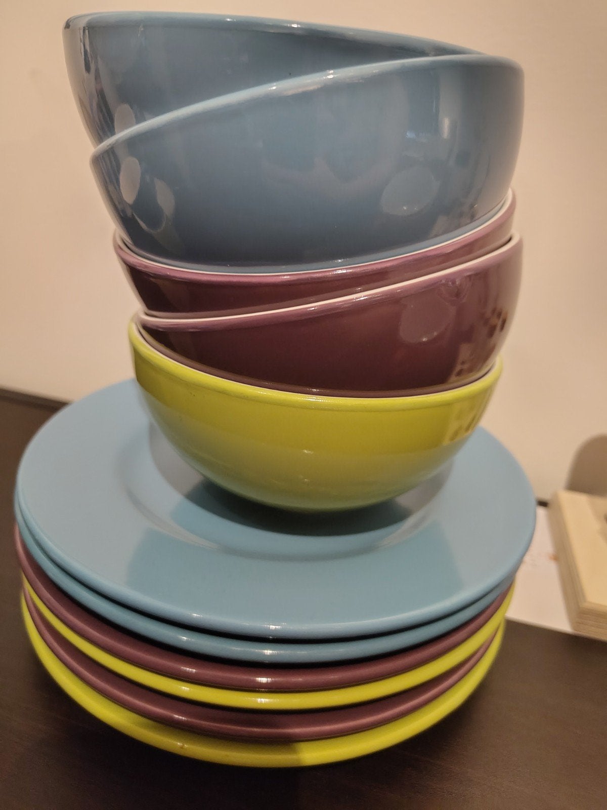 Kleurrijk servies en glazen (gratis), Ophalen, Glas, Overige stijlen, Kop(pen) en/of Schotel(s)