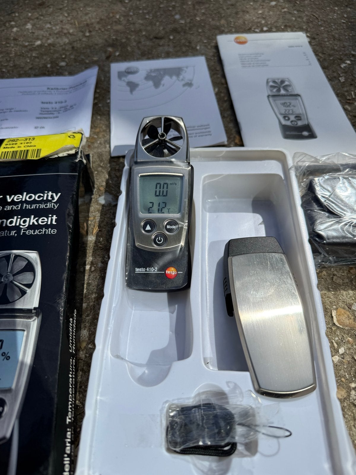 Testo 410-2 Vleugelradanemometer Luchtsnelheidsmeter Nieuw, Ophalen of Verzenden, Nieuw, Overige meters