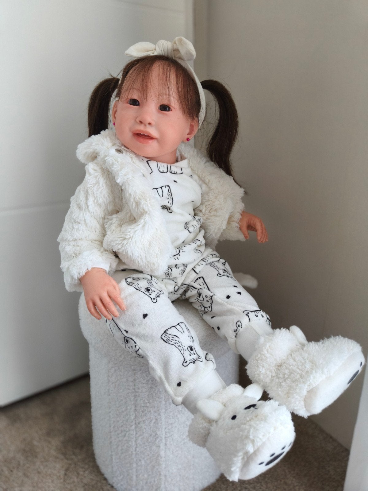 Toddler Reborn Kimi van Jannie de Lange, Ophalen of Verzenden, Zo goed als nieuw, Pop, Levensecht of Reborn