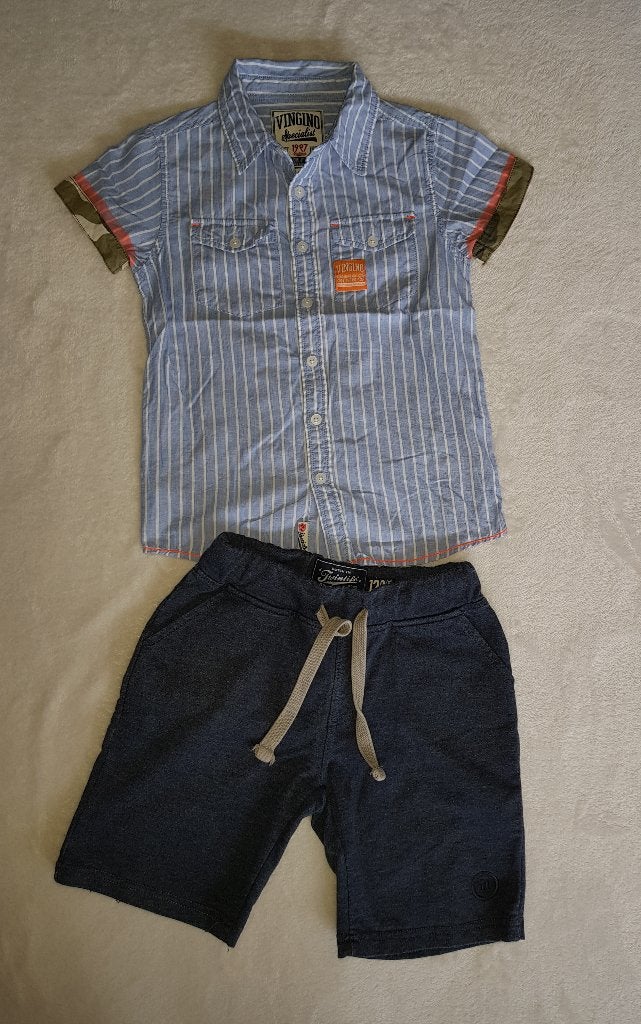 Toffe blauwe Twinlife sweatshort maat 128., Kinderen en Baby's, Kinderkleding | Maat 128, Broek, Verzenden, Twinlife, Zo goed als nieuw