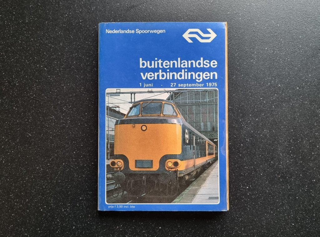 Spoorboekje buitenlandse verbindingen 1975, Verzenden, Gebruikt, Trein, Boek of Tijdschrift